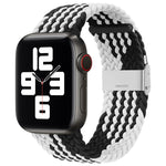 Nylon Braid One Buckle Replacement Watchband For Apple Watch Series, 7 45mm / 6&SE&5&4 44mm / 3&2&1 42mm