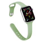 Slimming Silicone Replacement Watchband For Apple Watch Series, 7 41mm / 6&SE&5&4 40mm / 3&2&1 38mm