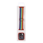 Adjustable Striped Woven Nylon Watchband + Watch Case Set For Apple Watch Series, 7 41mm/6&SE&5&4 40mm/3&2&1 38mm, 7 45mm/6&SE&5&4 44mm/3&2&1 42mm