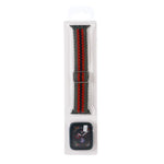 Adjustable Striped Woven Nylon Watchband + Watch Case Set For Apple Watch Series, 7 41mm/6&SE&5&4 40mm/3&2&1 38mm, 7 45mm/6&SE&5&4 44mm/3&2&1 42mm