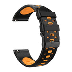 22mm Three Rows Holes Two-color Silicone Strap Watchband, For Huawei Watch GT 3