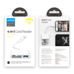 JOYROOM S-H142 4 in 1 8 Pin to SD / TF Card + 8 Pin Charge + USB Interface OTG Camera Reader Adapter