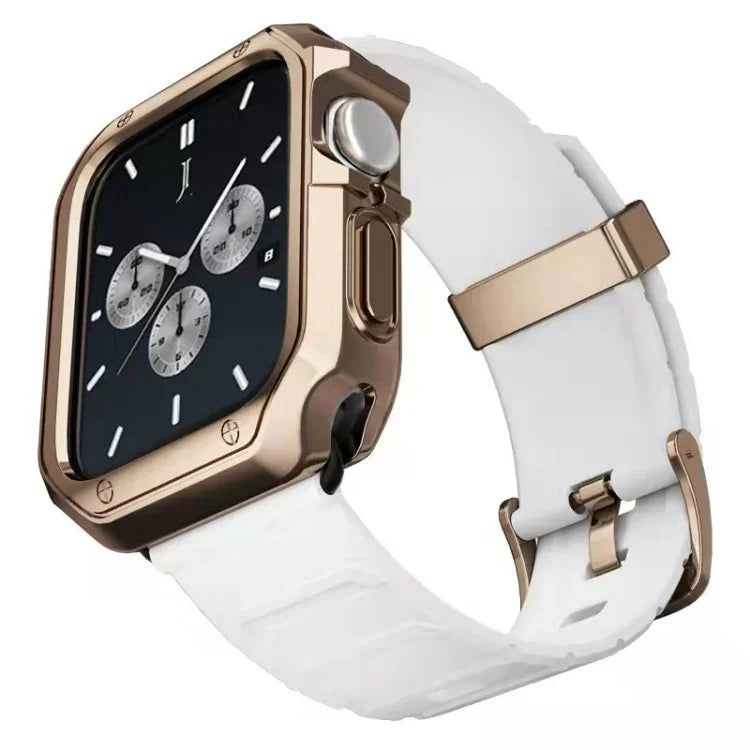 Silicone Watchband + Watch Case Set, For Apple Watch Series 9 / 8 / 7 41mm, For Apple Watch Series 9 / 8 / 7 45mm