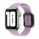 Black Buckle Silicone Watchband For Apple Watch Series, 7 41mm / 6&SE&5&4 40mm / 3&2&1 38mm