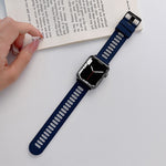 Silicone Watchband For Apple Watch Series, 7 41mm / 6&SE&5&4 40mm / 3&2&1 38mm, 7 45mm / 6&SE&5&4 44mm / 3&2&1 42mm