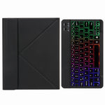 H-102S3 Tri-color Backlight Bluetooth Keyboard Leather Case with Rear Three-fold Holder, For iPad 10.2 2020 & 2019 / Pro 10.5 inch, For iPad 9.7 2018 & 2017