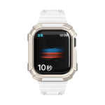 Two-color Armor Integrated Watchband For Apple Watch Series, 7 41mm / 6&SE&5&4 40mm, 7 45mm / 6&SE&5&4 44mm