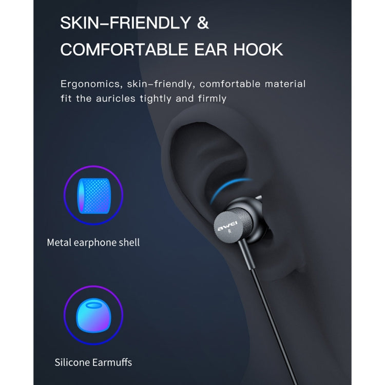 awei ES-180i In-ear E-sports Wired Earphone with Microphone, ES-180i