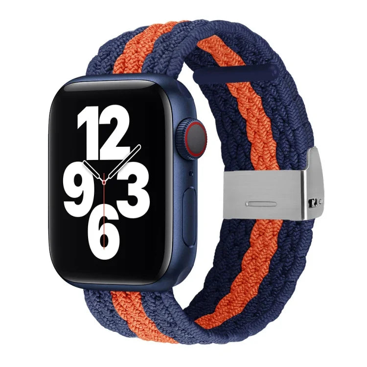 Vertical Texture Braided Watchband For Apple Watch Series, 7 41mm / 6&SE&5&4 40mm / 3&2&1 38mm, 7 45mm / 6&SE&5&4 44mm / 3&2&1 42mm