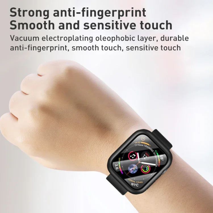 ROCK 2 in 1 PC Frame + Film Protector Case For  Apple Watch Series, 6 & SE & 5 & 4 44mm, 3 & 2 & 1 42mm, 3 & 2 & 1 38mm