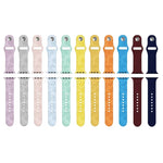 Sunflower Embossing Silicone Watchband For Apple Watch Series, 7 41mm / 6&SE&5&4 40mm / 3&2&1 38mm, 7 45mm / 6&SE&5&4 44mm / 3&2&1 42mm