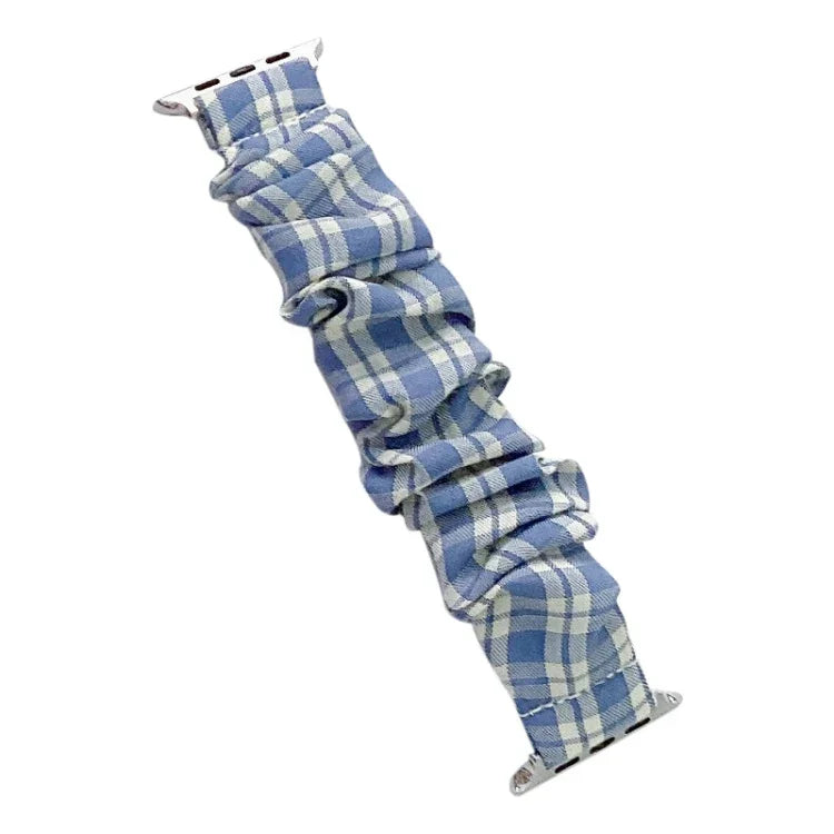 Single Loop Elasticity Cloth Grid Watchband For Apple Watch Series, 7 41mm / 6&SE&5&4 40mm / 3&2&1 38mm, 7 45mm / 6&SE&5&4 44mm / 3&2&1 42mm