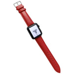 Glossy Leather Watchband For Apple Watch Series, 7 41mm / 6&SE&5&4 40mm / 3&2&1 38mm, 7 45mm / 6&SE&5&4 44mm / 3&2&1 42mm