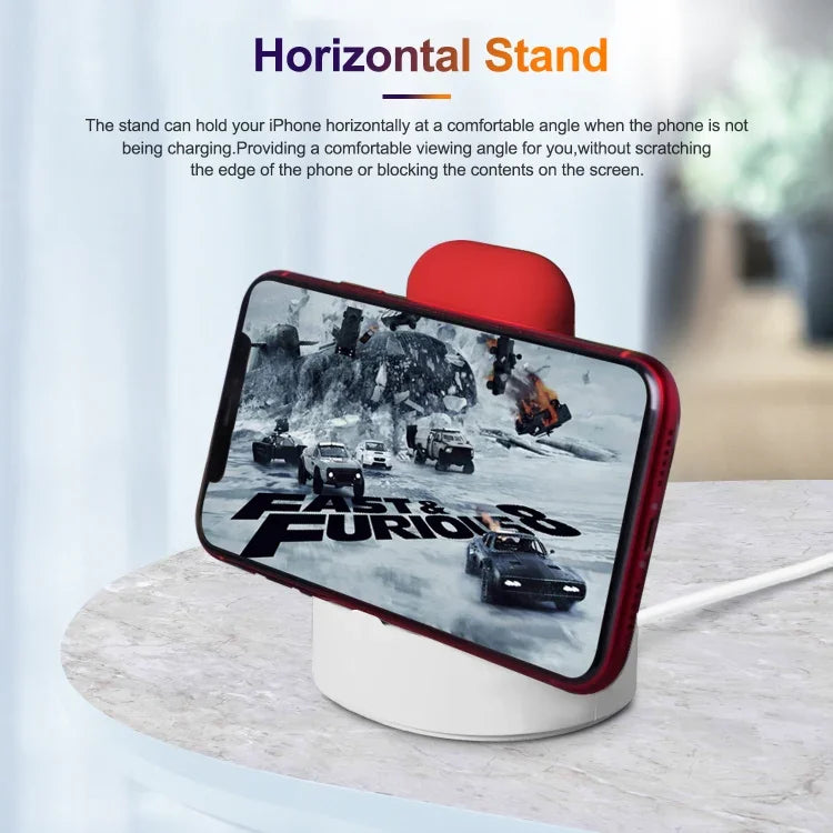 A001 3 In 1 Silicone Charging Holder for iPhone / iWatch / AirPods