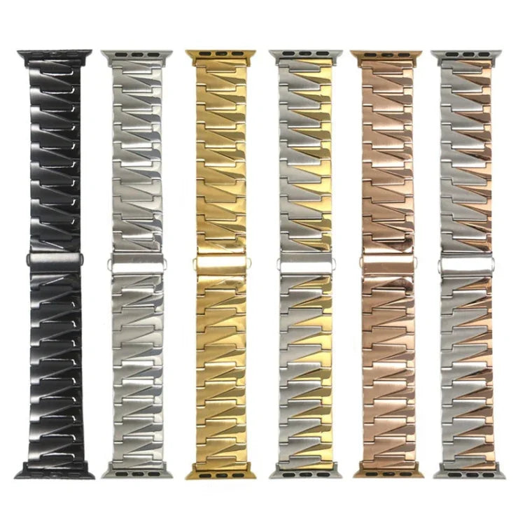 Aluminum Alloy Gear Matte Watchband For Apple Watch Series, 7 41mm / 6&SE&5&4 40mm / 3&2&1 38mm, 7 45mm / 6&SE&5&4 44mm / 3&2&1 42mm