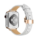 Slimming Butterfly Buckle Watchband For Apple Watch Series, 7 41mm / 6&SE&5&4 40mm / 3&2&1 38mm