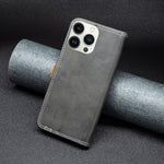 BF12 Color Matching Double Line Leather Phone Case, For iPhone 13 Pro Max