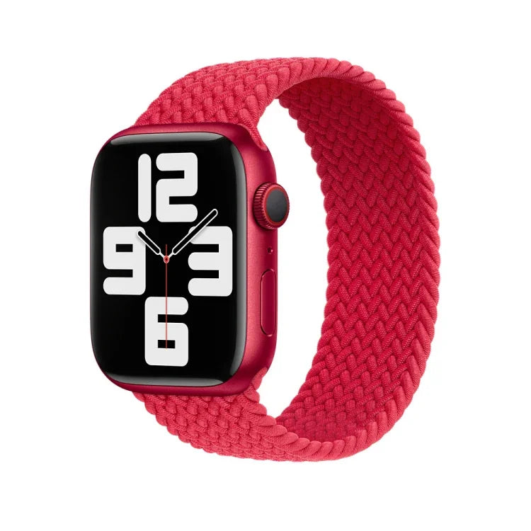 Nylon Braided Watch Band For Apple Watch Series 7 41mm / 6&SE&5&4 40mm / 3&2&1 38mm, 130mm, 145mm, 155mm