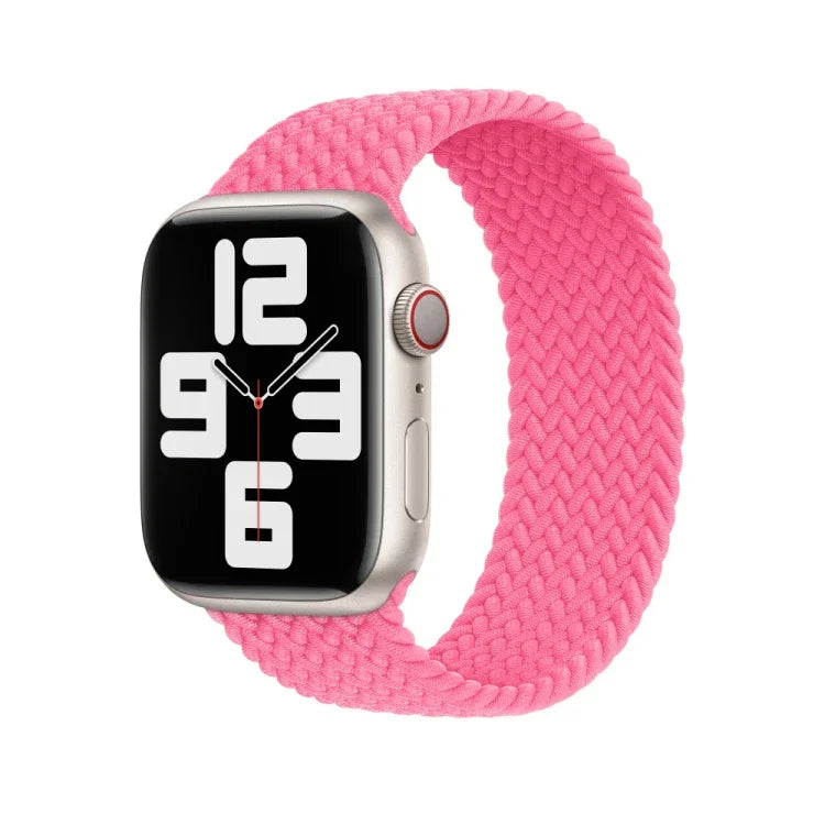 Nylon Braided Watch Band For Apple Watch Series 7 45mm / 6&SE&5&4 44mm / 3&2&1 42mm, 135mm, 150mm, 165mm