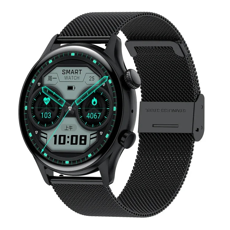 HK8Pro 1.36 inch AMOLED Screen Steel Strap Smart Watch, Support NFC Function / Blood Oxygen Monitoring, Steel Strap(Black), Steel Strap(Gold), Steel Strap(Silver)