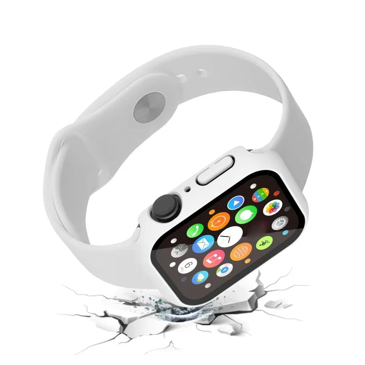 Waterproof PC+Tempered Film Watch Case, For Apple Watch Series 9 / 8 / 7 41mm, For Apple Watch Series 9 / 8 / 7 45mm
