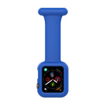 Silicone Nurse Brooch Watch Band Case For Apple Watch Series, 7 41mm / 6&SE&5&4 40mm / 3&2&1 38mm, 7 45mm / 6&SE&5&4 44mm / 3&2&1 42mm