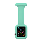 Silicone Nurse Brooch Watch Band Case For Apple Watch Series, 7 41mm / 6&SE&5&4 40mm / 3&2&1 38mm, 7 45mm / 6&SE&5&4 44mm / 3&2&1 42mm