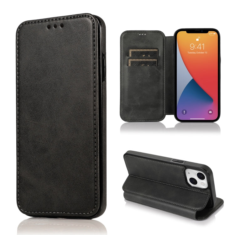 Knight Magnetic Suction Leather Phone Case, For iPhone 13 mini, For iPhone 13, For iPhone 13 Pro, For iPhone 13 Pro Max, For iPhone 12 mini, For iPhone 12 / 12 Pro, For iPhone 12 Pro Max, For iPhone 11