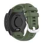 Silicone Stainless Steel Buckle Watch Band, For Garmin Instinct 2S