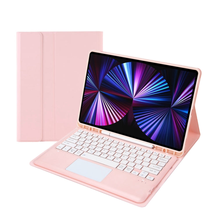 T12B-A Detachable Touch Pad Bluetooth Keyboard Leather Tablet Case, For iPad Air 13 2025 / 2024 / Pro 12.9 inch 2021/2020/2018