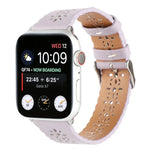 Hollow Genuine Leather Watch Band For Apple Watch Series, 7 41mm / 6&SE&5&4 40mm / 3&2&1 38mm, 7 45mm / 6&SE&5&4 44mm / 3&2&1 42mm