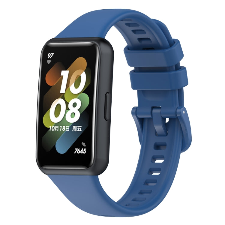 Metal Head Silicone Watch Band, For Huawei Band 7