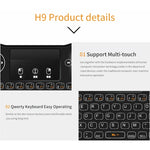 H9 2.4GHz Mini Wireless Air Mouse QWERTY Keyboard with White Backlight & Touchpad for PC, TV, with White Backlight