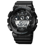SKMEI 1857 Stainless Steel Buckle PU Strap Waterproof Electronic Watch