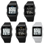 SKMEI 1960 Stainless Steel Buckle Silicone Strap Waterproof Electronic Watch, 1960 Black Gold, 1960 Black and White Machine, 1960 Black and Black Machine, 1960 Blue