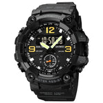 SKMEI 1965 Stainless Steel Buckle PU Strap Waterproof Electronic Watch