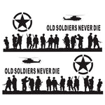 2 PCS/Set D-84 Old Soldiers Pattern Car Modified Decorative Sticker, D-84