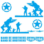 2 PCS/Set D-135 Band of Brothers Pattern Car Modified Decorative Sticker, D-135