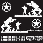 2 PCS/Set D-135 Band of Brothers Pattern Car Modified Decorative Sticker, D-135