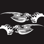 2 PCS/Set D-489 Fire-breathing Dragon Pattern Car Modified Decorative Sticker, D-489