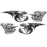 2 PCS/Set D-498 Pterosaur Spitfire Pattern Car Modified Decorative Sticker, D-498