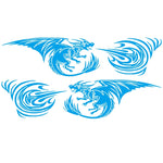 2 PCS/Set D-498 Pterosaur Spitfire Pattern Car Modified Decorative Sticker, D-498