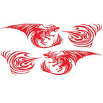 2 PCS/Set D-498 Pterosaur Spitfire Pattern Car Modified Decorative Sticker, D-498