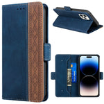 Stitching Magnetic RFID Leather Case, For iPhone 14 Pro Max, For iPhone 14 Pro, For iPhone 14, For iPhone 14 Plus