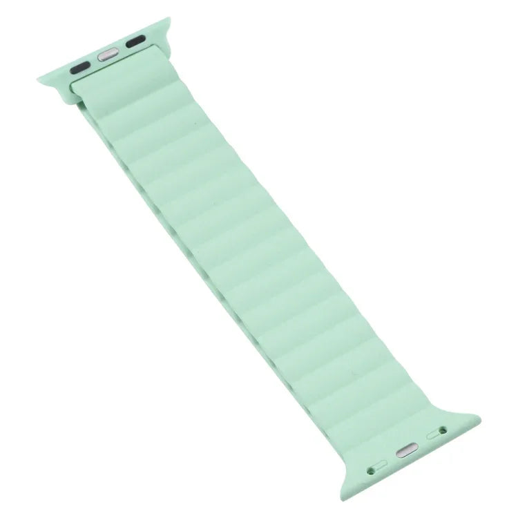 Silicone Magnet Watch Band For Apple Watch Series, 7 45mm / 6&SE&5&4 44mm / 3&2&1 42mm, 7 41mm / 6&SE&5&4 40mm / 3&2&1 38mm