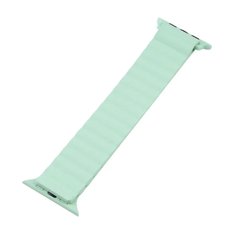 Silicone Magnet Watch Band For Apple Watch Series, 7 45mm / 6&SE&5&4 44mm / 3&2&1 42mm, 7 41mm / 6&SE&5&4 40mm / 3&2&1 38mm