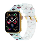 Square Buckle Transparent Watch Band For Apple Watch Series, 7 45mm / 6&SE&5&4 44mm / 3&2&1 42mm, 7 41mm / 6&SE&5&4 40mm / 3&2&1 38mm