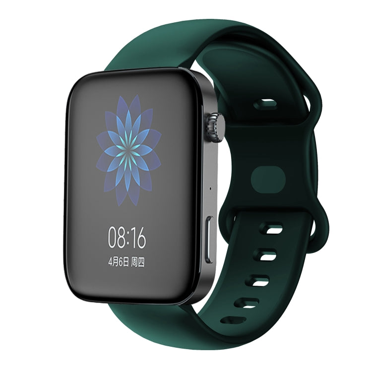 Butterfly Buckle Silicone Watch Band, For Xiaomi Mi Watch 18mm