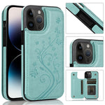 Butterflies Flowers Double Buckle Case, For iPhone 14 Pro Max, For iPhone 14 Pro, For iPhone 14, For iPhone 14 Plus