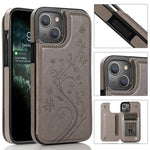 Butterflies Flowers Double Buckle Case, For iPhone 14 Pro Max, For iPhone 14 Pro, For iPhone 14, For iPhone 14 Plus